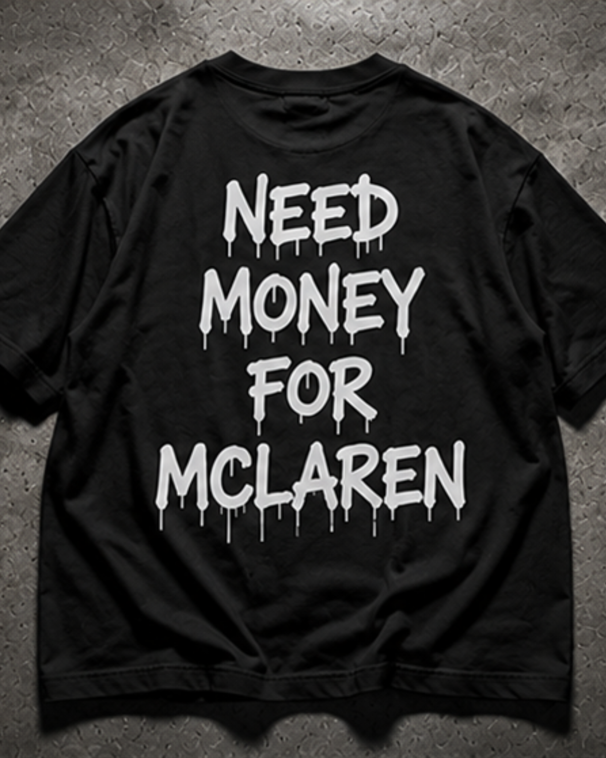 Need Money For McLaren Oversized Graphic Tee – Black