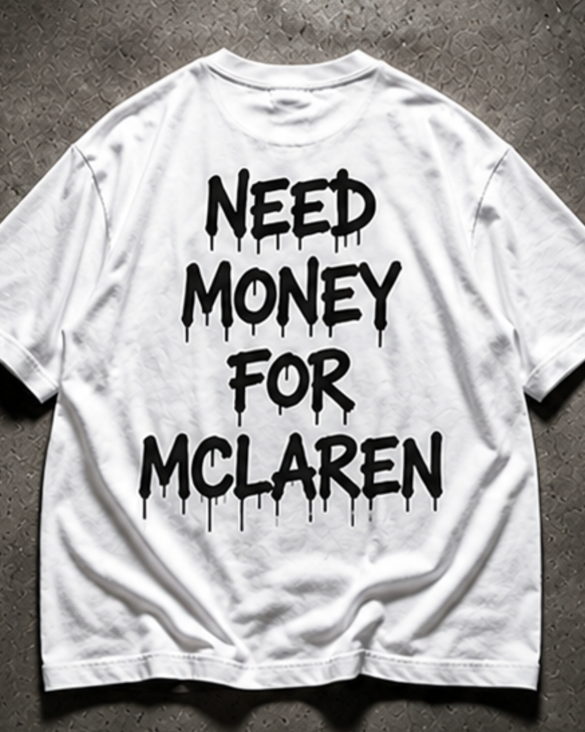 Need Money For McLaren Oversized Graphic Tee – White